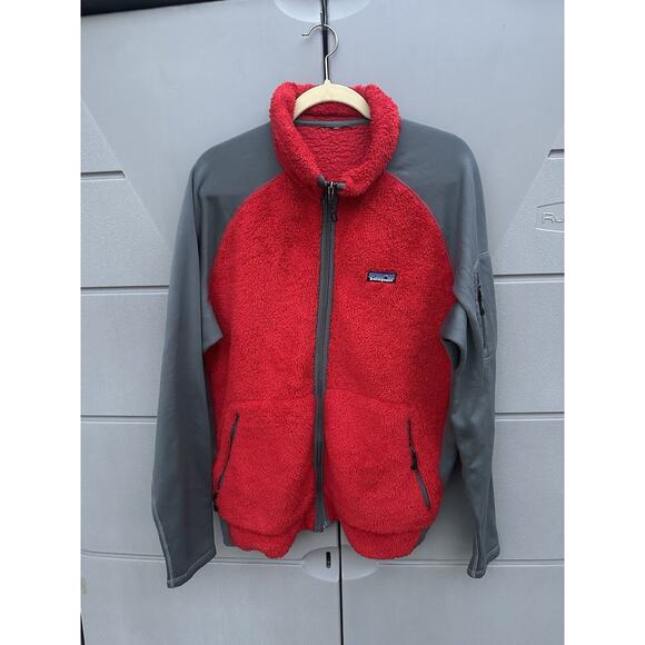 Patagonia Jacket Mens Large XL Red Zip Up Gorpcore Camping Hiking Sherp - Picture 2 of 13
